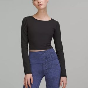 Lululemon NWOT 2 Wunder Train Cropped Long Sleeve Shirt